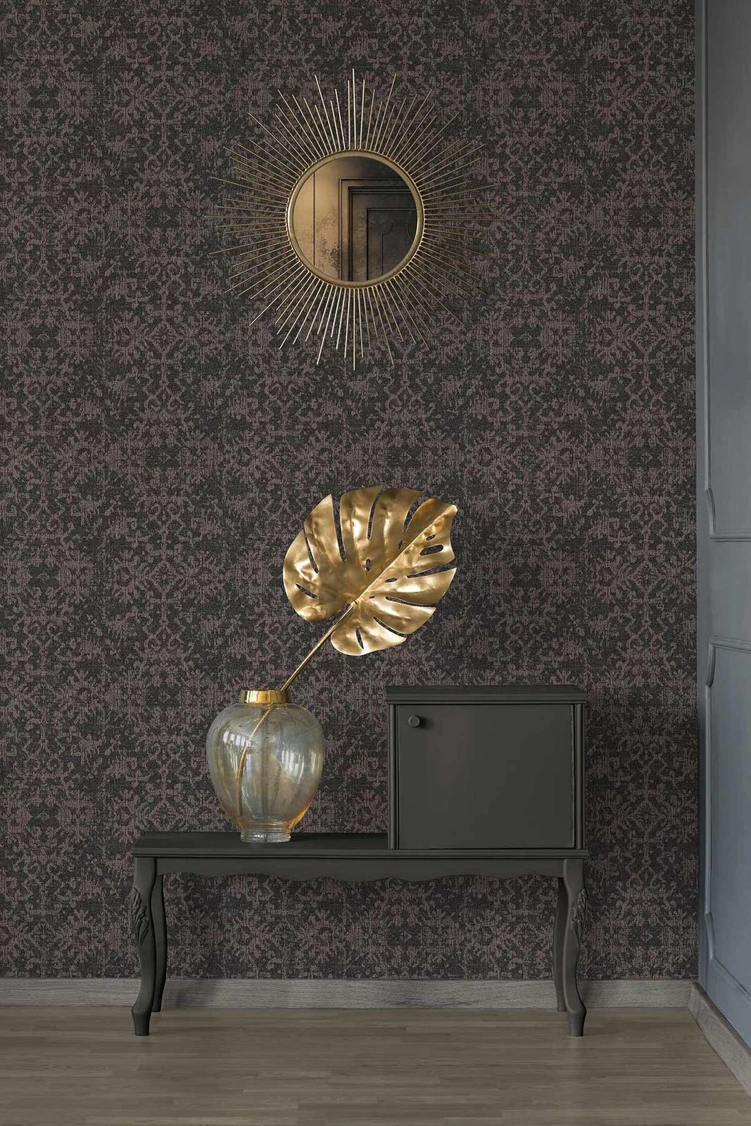Tapete Vlies Ethno-Design schwarz rosa bronze 38521-2 Tapete Vlies Ethno-Design Schwarz Rosa Bronze 38521-2 -livingwalls Tapeten Tapeten Musterartikel 38521 2 63210469