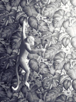 Vlies-Tapete Blätter Affen Weiß Grau Livingwalls 36625-2 -livingwalls Tapeten Vlies Tapete Blaetter Affen weiss grau AS Creati 2