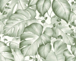 Vlies-Tapete Dschungel Natur Weiß Livingwalls 36627-2