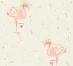 Vlies Tapete Flamingo Creme-beige Livingwalls 36291-1