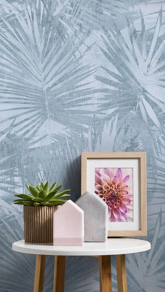 Vlies Tapete Palmenblatt blau Hygge livingwalls 36385-5 Vlies Tapete Palmenblatt Blau Hygge Livingwalls 36385-5 -livingwalls Tapeten Vlies Tapete Palmenblatt blau Hygge livingwalls 36