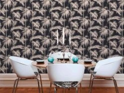 Vliestapete Bambus Blätter Schwarz Rosa 36919-1 -livingwalls Tapeten Vliestapete Bambus Blaetter schwarz rosa 36919 1 191321 2