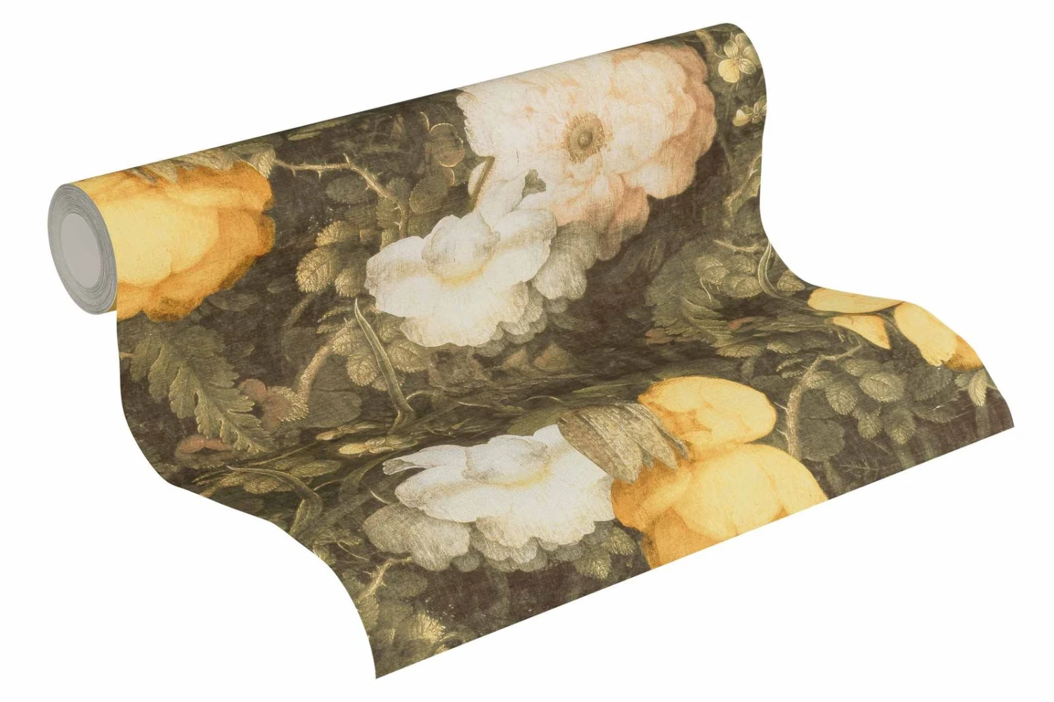 Vliestapete Blumen Vintage dunkelgrün gelb 36921-1 Vliestapete Blumen Vintage Dunkelgrün Gelb 36921-1 -livingwalls Tapeten Vliestapete Blumen Vintage gruen gelb 36921 1 191330 1