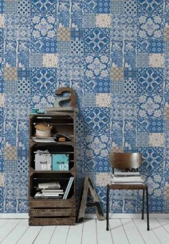 Vliestapete Portugiesische Fliesen Blau Beige 36923-1 -livingwalls Tapeten Vliestapete Fliesen blau weiss 36923 1 191339 2